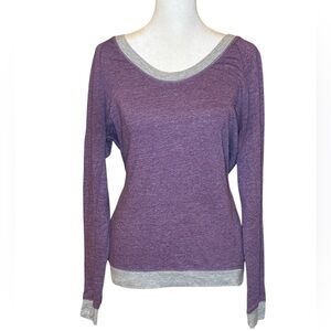 Women's Purple and Gray Top